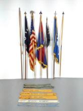 Lot Of Military Flags & Banners Including United States Army