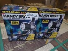 Lot of 2 HANDY BRITE Ultra-Bright LED Cordless 2-in-1 Tripod Work Light, Retail Price $22/Each,
