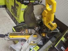 DEWALT 15 Amp Corded 12 in. Double Bevel Sliding Compound Miter Saw with XPS technology, Blade