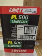 Box of 12 Loctite PL 500 Landscape Block 10 oz. Solvent Construction Adhesive Tan Cartridge, Model
