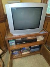 (KIT) LOT OF ASSORTED ITEMS TO INCLUDE, PHILIPS MAGNAVOX 20MS3442 RETRO GAMING CRT 20? TV WITH