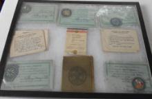 BOY SCOUT MERIT BADGE CERTIFICATES AND OFFICIAL SIGNAL MIRROR