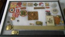 CUB SCOUT AND BOY SCOUT COLLECTIBLES RING, KNIFE, BELT BUCKLES