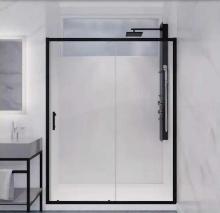 ANZZI (1 Glass Panel is Broken) Halberd 48 in. W x 72 in. H Sliding Framed Shower Door in Matte