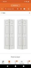JELD-WEN 72 in. x 80 in. Colonist Primed Textured Molded Composite Closet Bi-fold Doors, Set of 2,