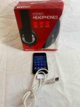 Brand New: Vivitar headphones and lightly used unlocked IPod Touch/8gb. Bluetooth ready