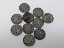 1945-D Nickel - Jefferson (10 coins) silver