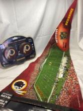 Redskins Ihip speaker set and a Redskins felt flag: 40 inch