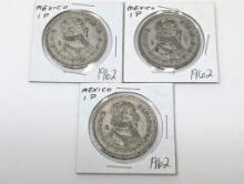 1962 Mexico - 1P - (3 coins) silver