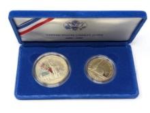 1986 Liberty Coins - Silver Dollar and Clad Half Dollar