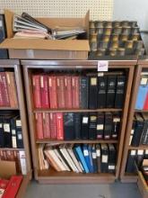 Shelf & Box of Allied Raymond Jar Display of Massey Ferguson Binders and Manuals