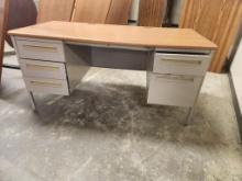 High-Quality Desk, Metal w/ Laminate Top 60in x 30in, 5 Drawers