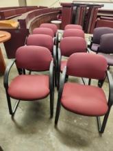 Lot of 8, Lobby Arm Chairs, Padded Seat and Back, All for One Bid