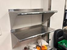(2) Stainless Steel Wall-Mount Shelves, Hally, NSF, 36in x 18in ea.