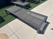 Patio Lounger w/ Adjustable Back Rest, Metal Frame, All-Weather Fabric, Heavy-Duty/Lightweight