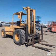 FORKLIFT, 1976 HYSTER P80A, 7600LB CAPACITY, 4CYL DIESEL