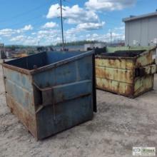 2 EACH. DUMPSTERS, APPROX 43IN DEEP X 72IN WIDE X 41IN HIGH, STEEL CONSTRUCTION
