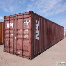 SHIPPING CONTAINER, CONEX TYPE, 40FT, STEEL CONSTRUCTION, WITH CONTENTS INCLUDING BUILDING MATERIALS