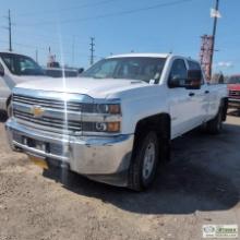 2015 CHEVROLET SILVERADO 2500, 6.6L DURAMAX, 4X4, CREW CAB, LONG BED, WEBASTO HEAT. UNKNOWN MECHANIC