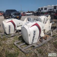 1 PAIR. OUTBOARD BOAT MOTORS, COUNTER ROTATING, 2013 EVINRUDE MODELS E250DPZABA E250DCZABA, 250HP, P