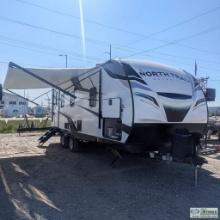 CAMPER TRAILER, 2022 HEARTLAND RV MODEL ID22RBS NORTH TRAIL, WILDERNESS ULTRA LIGHT, APPROX 23FT, TA