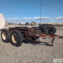 SEMI TRAILER DOLLY, TANDEM AXLE. PARTS MISSING