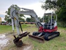 2017 TAKEUCHI TB260R HYDRAULIC EXCAVATOR SN:126101929 powered by diesel engine, equipped with Cab,