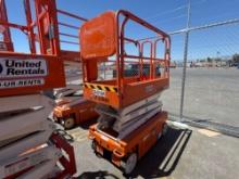 2018 SNORKEL S3219E SCISSOR LIFT SN:S3219E-11-180200258 electric powered, equipped with 19ft.