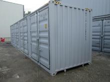 CONTAINER NEW 40FT. HIGH CUBE CONTAINER MULTI-USE CONTAINER Details: Four Side Open Door, one end