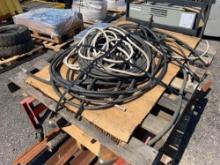 PALLETS OF HYDRAULIC HOSES SUPPORT EQUIPMENT