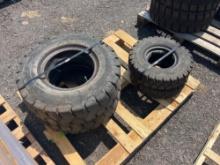 (2) 7.00 X 12 TIRES & (2) 5.00 X 8 TIRES TIRES, NEW & USED