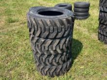 SET OF (4) NEW 12-16.5 TIRES SKID STEER ATTACHMENT