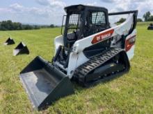 UNUSED BOBCAT T76 RUBBER TRACKED SKID STEER powered by diesel engine, equipped with rollcage,
