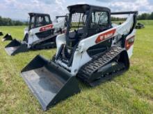 UNUSED BOBCAT T76 RUBBER TRACKED SKID STEER powered by diesel engine, equipped with rollcage,