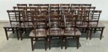 (24) Wooden Dining Chairs