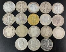 (18) Assorted US Half Dollar Coins