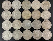 (20) 1952 US Half Dollar Coins