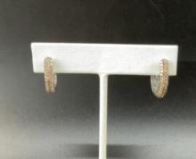 Silver Chocolate Diamond Earrings