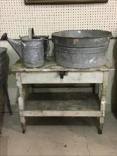 Lot of 4 Including Galvanized Tub