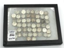 Lot of 50-Pre-64 Roosevelt Silver Dimes