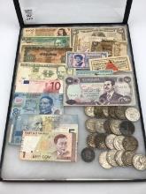 Lot of 37 Foreign Currency Including 21 SIlver