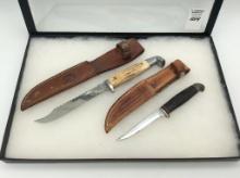 Lot of 2 Knives w/ Sheaths Including