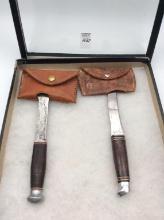 Lot of 2 Hatchets w/ Sheaths