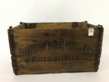 Vintage Potosi Brewing Co. Wood Crate