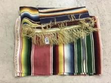Lot of 3 Various Size Mexico Southwest Blankets