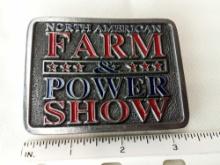 BELT BUCKLE "NORTH AMERICAN FARM &POWER SHOW" LIMITED EDITION #2 OF 100 DIST BY KATO SPECIALTIES