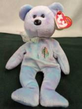 VINTAGE BEANIE BABY FOUR SEASONS HOTEL LASVAGAS"ISSY",IN MEMORY OF CHRISTOPHER SHARP 1960-1978 W/