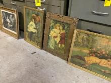 612 Lot of Several Framed Vintage Pictures