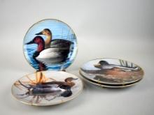 Lot of Four Rod Lawrence American Waterbirds Collector Plates, 1988