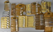 Set of International Sterling Silver “Minuet” Flatware with “P” Monogram, 82 Pieces, w/ Silver Cloth